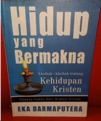 Image of Hidup yang Bermakna- Khotbah-khotbah tentang Kehidupan Kristen